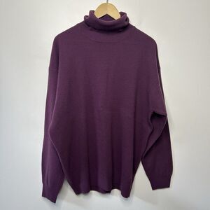 United Colors Of Benetton Vintage Lambswool Turtleneck Sweater Women Size Large